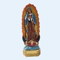 Poly Religious Virgen de Guadalupe and Virgen Mother Mary Statue
