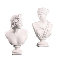 Cast Resin Sculpture Bust Art Piece Roman God Head Statue